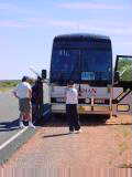 Broken down bus